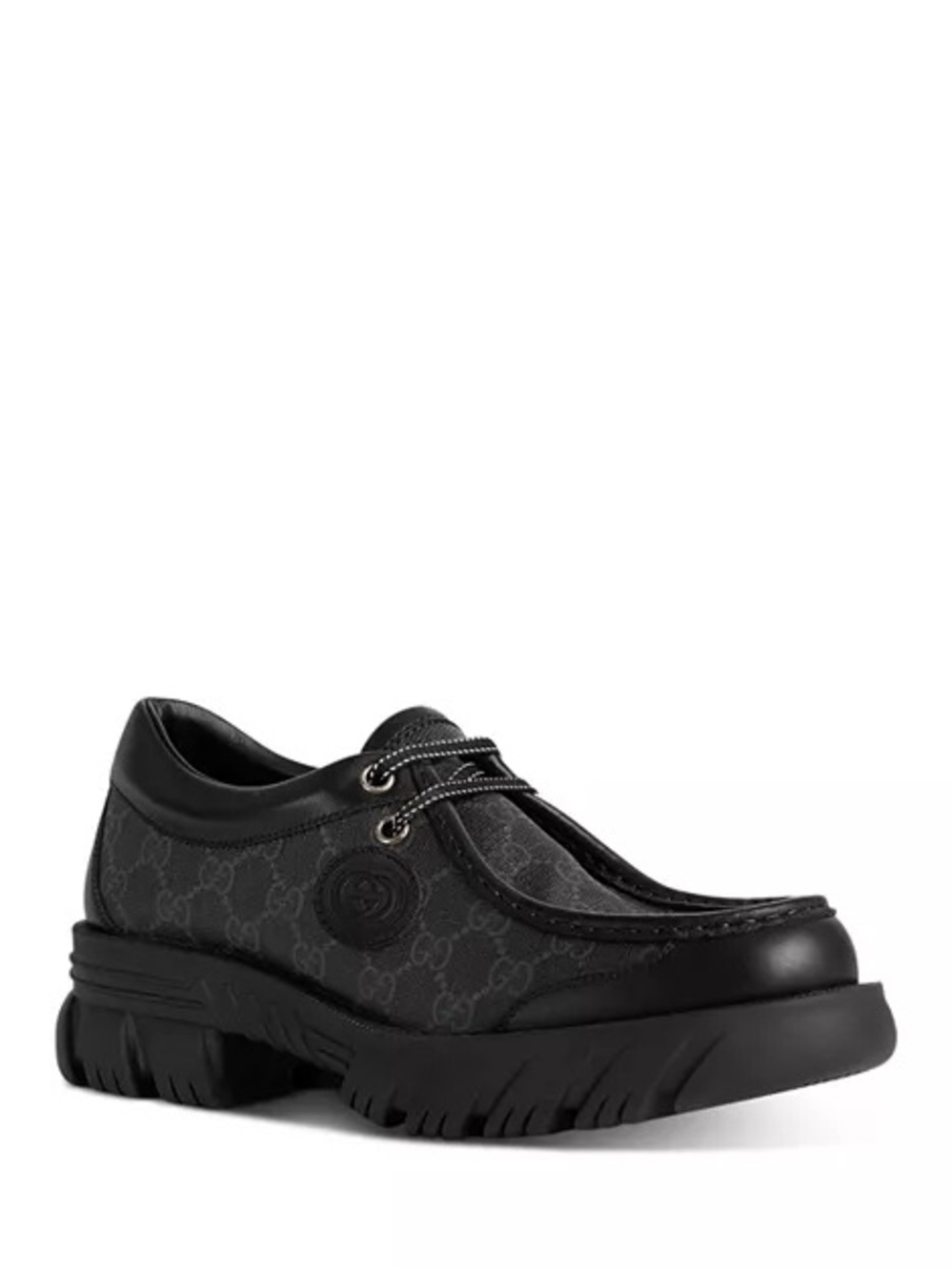 Gucci Black GG Monogram Low-Top Sneaker